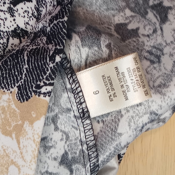 Tri Color Floral Print Sleeveless Belted Midi Dress Sz 6 NWOT - Picture 7 of 10